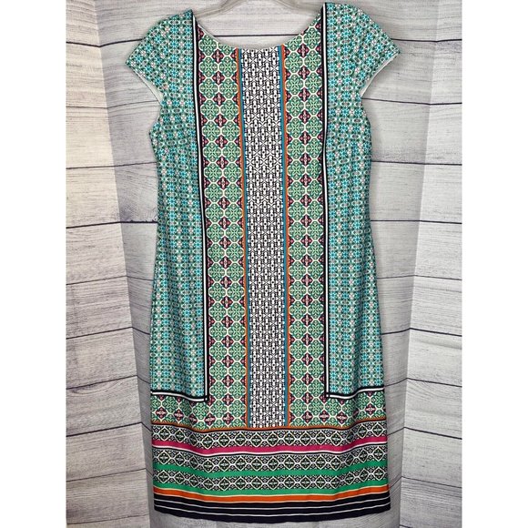 NWOT‎ Women's CATO sleevelss muilt-color midi dress size medium - Picture 1 of 3